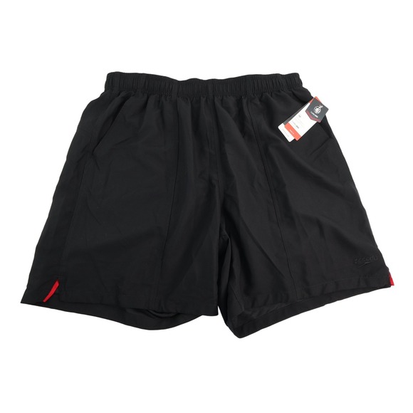 Speedo Volley 19 Swimsuit Shorts XXL Block The Burn Black UPF 50+ TurboDri - Picture 1 of 7